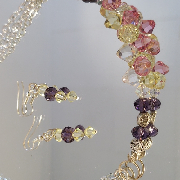 Crystal Choker Necklace and Earring Set - Picture 2 of 9